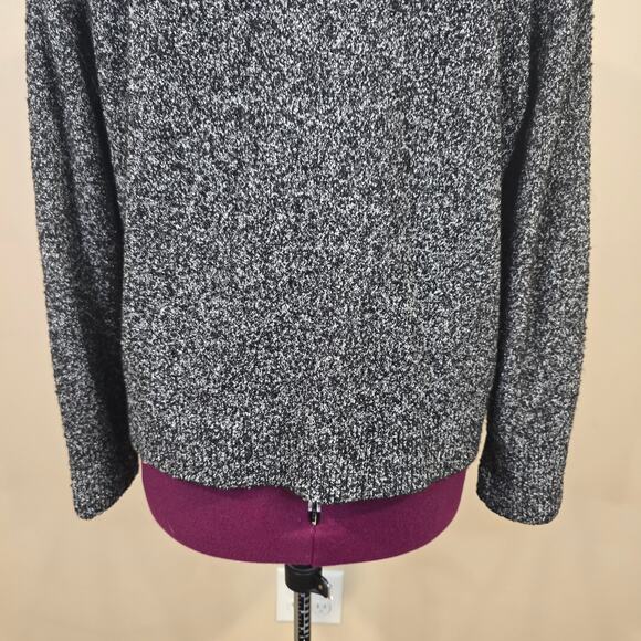 Women's LOFT Black & White Open Front Sweater Cardigan | Size Large - Picture 8 of 10